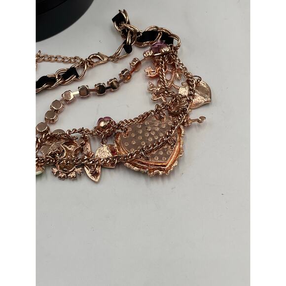 Betsey Johnson Vintage Walk In The Park Koi Pond Heart Cloud Frog Lily Necklace - Picture 5 of 12